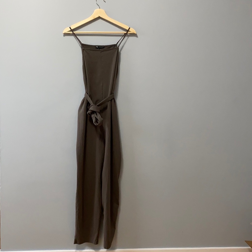 Zara Tie Belt Jumpsuit